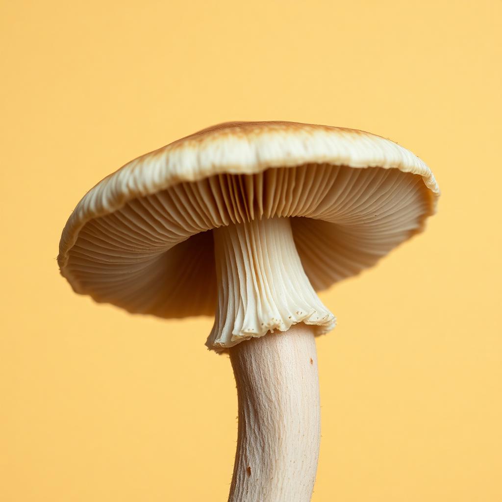 Macro photograph of a Psilocybe cubensis cap and gills